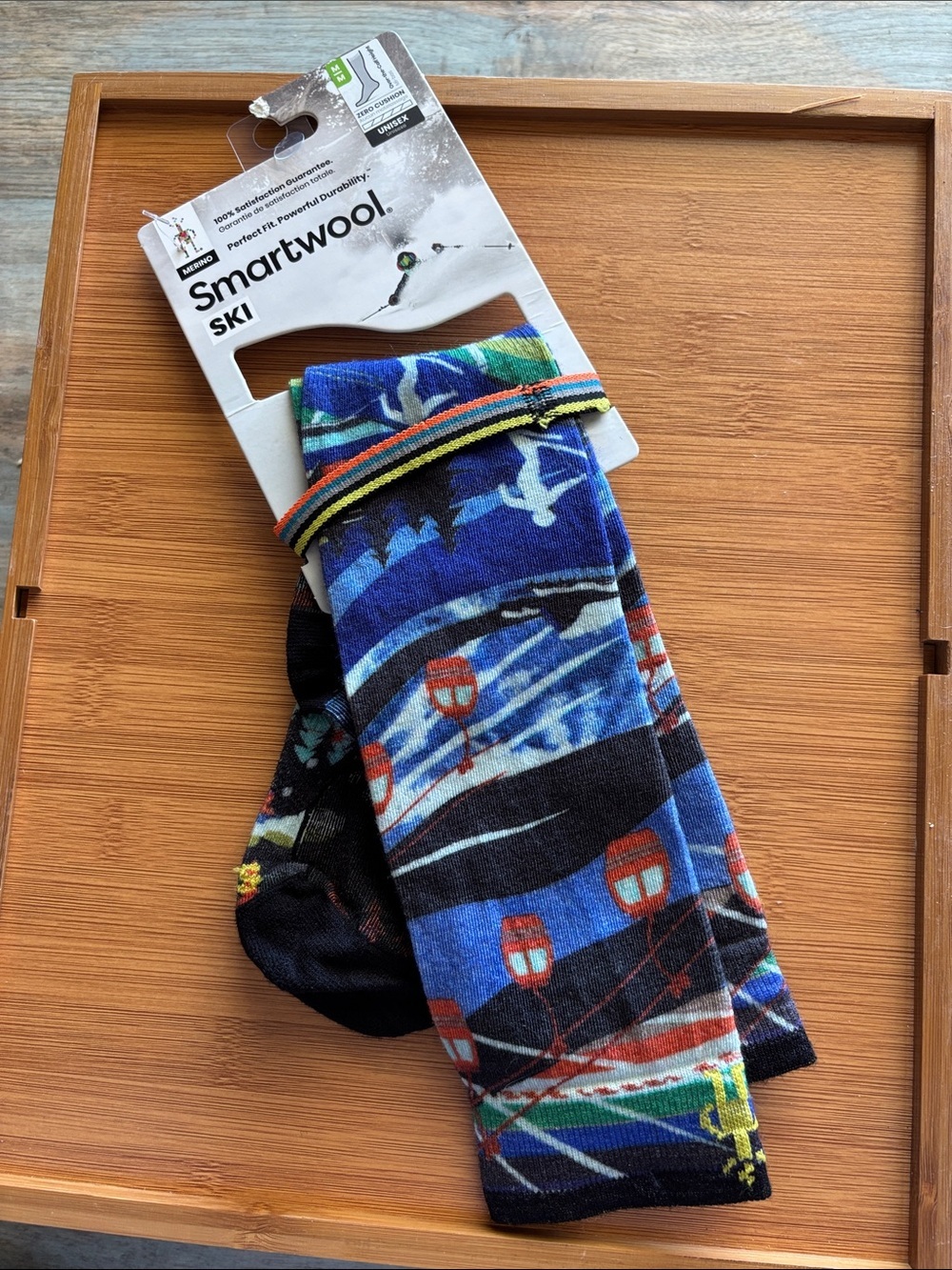 Smartwool Unisex Blue Multi-Color Ski Lift  Socks